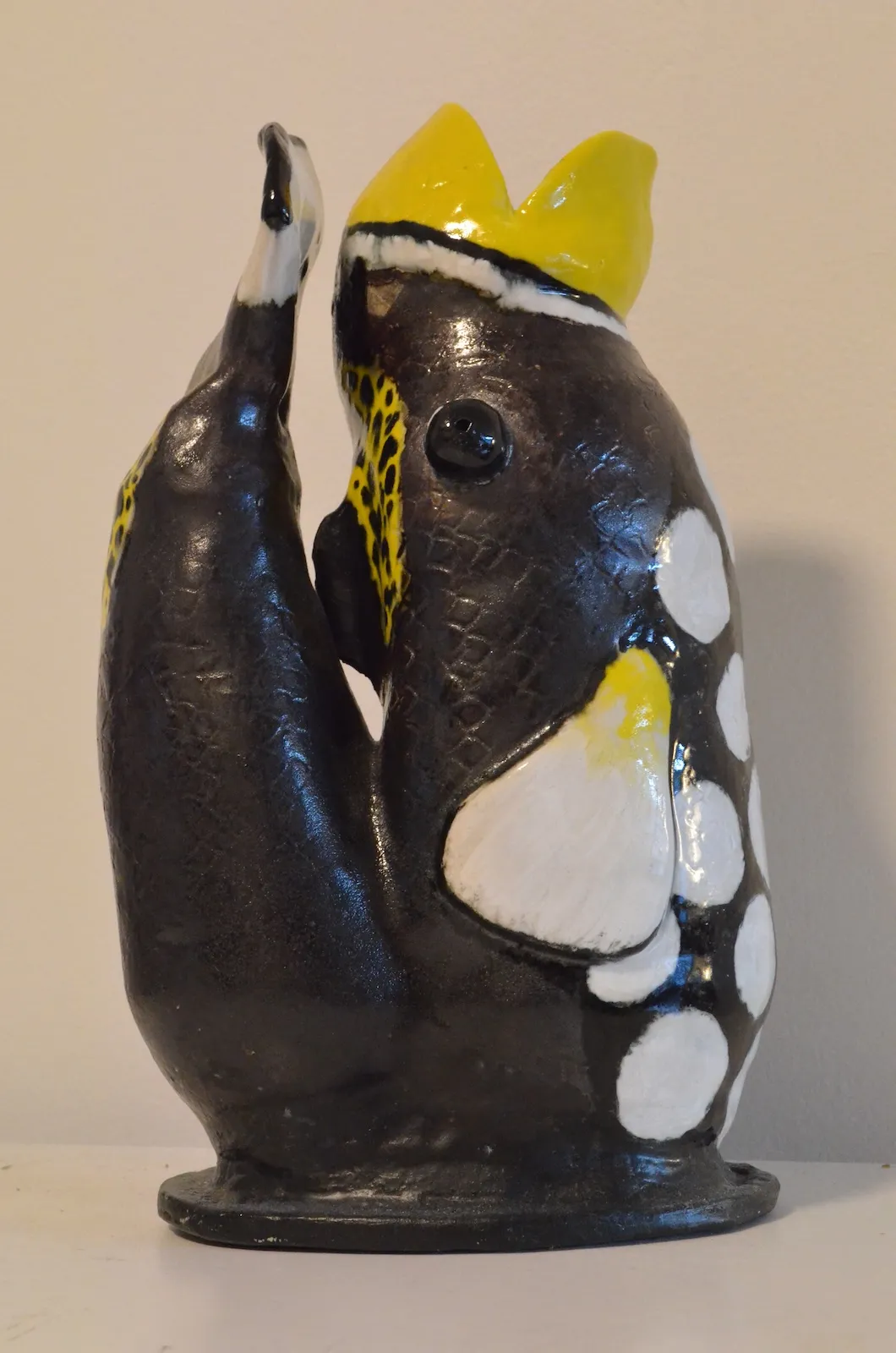 Ceramic Picasso triggerfish gluggle jug